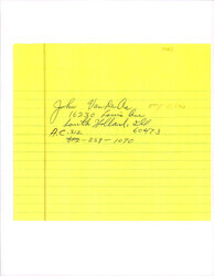 ["Note With A South Holland Address And Phone Number And Proposed Findings Of Fact Related To The South Holland School Segregation Complaint And The Community Of Phoenix, Il"]