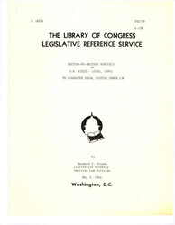["Analysis Of H.R. 13323-13342, 13991. These House Bills Are Intended To Guarantee Equal Justice Under Law, Non- Discriminatory Jury Selection In Federal And State Courts, And Prescribe Punishments For Federal Civil Rights Crimes"]