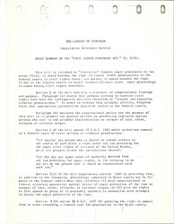 ["S. 3170 Broadens The Right To Remove State Prosecutions To Federal Courts In Civil Rights Cases And Broadens The Right To Sue In Federal Courts To Enjoin Unconstitutional State Court Proceedings In Cases Having Civil Rights Overtones."]