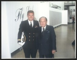 ["Caption: DKI with Andy Baldwin (actor) at Women's Vets Memorial, Arlington National Cemetery, Retirement Ceremony for Adm. Nancy Lescavage. Naval doctor. March 13, 2009."]