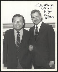["Signed on front: To Senator Inouye, with warm feelings, Tony Randall. Stamp: U.S. Senate Photograph."]