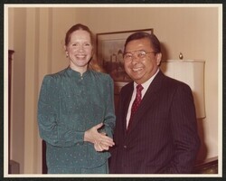 ["Caption: Liv Ullman? (actress) 8-17-82."]