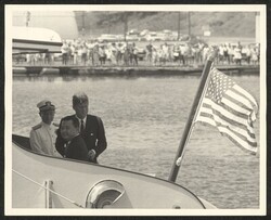 ["Written on label: Official 1179 Official 1150 Pres. Kennedy's visit to Hawaii (June, 1963) DKI & Admiral Felt."]