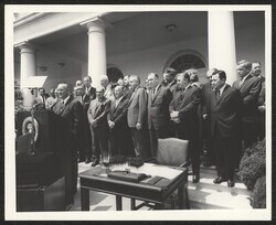 ["Stamp: White House 14 Jul 1965 Abbie Rowe."]