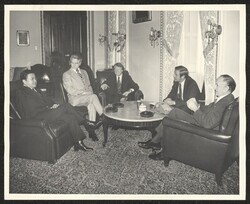 ["Information in title from attachment. Written on back: Office of the Majority Leader United States Senate. Tuesday, November 23, 1976. Room S-201, U.S. Capitol."]