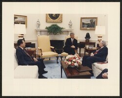 ["Information in title from back of photo. Stamp: Official White House photograph."]