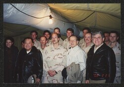 ["Caption: DKI on defense trip to Afghanistan, Pakistan, Uzbekistan. Picture dated: February 20, 2002."]