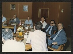 ["Caption: DKI visit July 1989 to Israel aircraft industries. -Israel. Mr. M. Keret, Pres."]