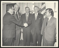["Caption: Wednesday, January 30, 1974. Democratic Policy Luncheon. Room S-210, JFK Room, U.S. Capitol."]