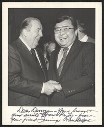 ["Signed on front: Dear Danny - you brought your smile to our party - from your friend Jennings Randolph."]