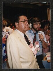 ["Caption: DKI at Atlanta convention, July, 1988. Photo from Russel Okata of (HGEA) Hawaii Government Employees Association."]