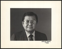 ["Signed Michel Ev[illegible], 1983. Embossed on front: The Portrait Project, Washington."]