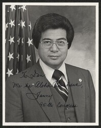 ["Signed on front: To Dan - Me ke aloha pumehana, Danny 95th Congress."]