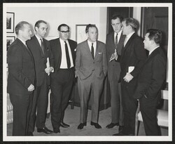 ["Caption: Photo from Senator Moss - taken during visit of British Parliamentarians. October 1965."]