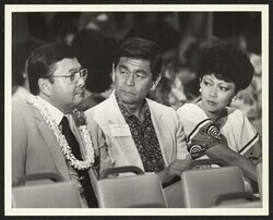 ["Information in title from back of photo. Stamp: Advertiser photo by David Yamada."]