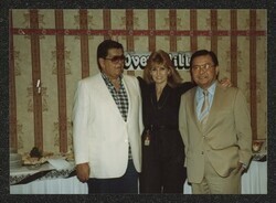 ["Caption: Photo from Michael & Diane Harris. Received Aug. 24, 1987. Diane - Senate Barber Shop."]