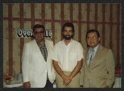 ["Caption: Photo from Michael & Diane Harris. Received Aug. 24, 1987. Diane - Senate Barber Shop."]