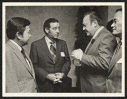 ["Caption: Taken on 9-22-71 at the Reception in honor of various state legislature presiding officers, hosted by the Citizens Conference on State Legislatures. Held in Washington, D.C. Stamp: Reni Newsphotos, Inc."]