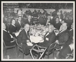 ["Caption: The American Legion National Commanders Dinner honoring the Congress of the United States. Thursday, March Second, Nineteen Hundred and Sixty-One. Statler Hotel, Washington, D.C."]