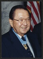 ["Caption: DKI at Senate reception for him as recipient of Medal of Honor, 6/22/00. Photographer: unknown."]