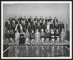 ["Caption: Launching ceremony guests. Mare Island Naval Shipyard. 16 January 1965. U.S. Navy Official Photograph."]