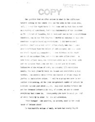 ["This transcript records a conference between Everett McKinley Dirksen and the Chicago Defender. Dirksen remarks on constituent correspondence, appropriation bills, campaigning, communism, and civil rights."]