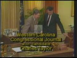 ["In this political advertisement, Charles Taylor criticizes Congress for accepting a $14,000 pay raise, suggesting it is excessive compared to what the average constituent earns. He pledges to vote against such pay increases if elected."]