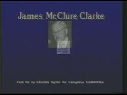 ["In this political advertisement, it is claimed that James McClure Clark, despite being elected to represent local interests, has consistently supported the agendas of ultra-liberal, out-of-state union bosses due to their financial contributions, voting in their favor ninety percent of the time and supporting policies that favor convicted labor racketeers. The ad criticizes Clark for prioritizing these external influences over the constituents who elected him, suggesting a disconnect between his actions and the local values of his voters."]