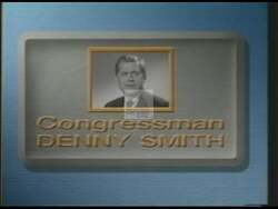 ["In this political advertisement, Congressman Denny Smith is portrayed as a dedicated advocate for fiscal responsibility, agricultural and timber industries, and crime prevention through his support for Ballot Measure Number 4. The ad emphasizes his commitment to fighting for Oregon without raising new taxes and his consistent efforts to challenge government waste and support local industries."]