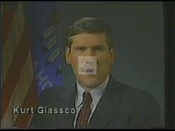 ["In this political advertisement, Kirk Glasgow campaigns to be elected as congressman by emphasizing a commitment to economic recovery and job creation within the district. He criticizes the current allocation of tax dollars favoring other regions and promises to prioritize local families and economic competitiveness over distant causes."]