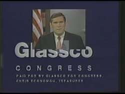 ["In this political advertisement, it is highlighted that German Huff's campaign contributions have been inconsistent in their explanations, raising suspicions about their legality. The ad emphasizes the need for honest representation and suggests that Kurt Glasgow is the trustworthy choice for Congress."]