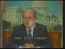 ["In this political advertisement, Congressman Dick Cheney promotes the Wyoming Catastrophic Information Network, a service designed to assist Wyoming residents dealing with the financial and emotional stress of catastrophic illnesses. The ad encourages those in need to contact the network in Cheyenne for more information."]