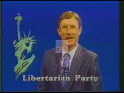 ["In this political advertisement, the excessive size and cost of the federal bureaucracy are criticized, urging viewers to feel the same outrage and to vote for McCune for Congress as a libertarian candidate."]