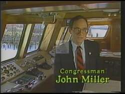 ["In this political advertisement, it is highlighted that Congressman John Miller utilized an existing law to address the issue of foreign ships illegally fishing in local waters, by enforcing a regulation that requires these ships to transmit identification signals. This approach is presented as both effective and efficient, emphasizing that no new legislation was necessary, thereby saving time and potentially the fishing industry."]