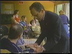 ["In this political advertisement, Congressman John Miller is credited with preventing the shutdown of the United Cerebral Palsy Center near Seattle by directly intervening with federal health regulators. The ad emphasizes his effective action and results, highlighting his role in resolving the issue to the benefit of the community."]