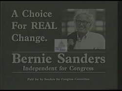 ["In this political advertisement, concerns are raised about the daily loss of family farms in Vermont and the issue of child hunger. It suggests that the candidate offers a genuine opportunity for change."]