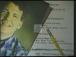 ["In this political advertisement, Charles Taylor is portrayed as a self-made entrepreneur who successfully managed a tree farm and served as chairman of the North Carolina Parks and Recreation Commission. It highlights his eight years of legislative experience in the State House and Senate, emphasizing his leadership skills and promoting him as the right choice for Congressman."]