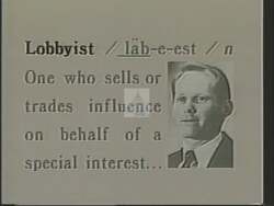 ["The 1988 political TV ad for Foster L. Campbell targets opponent Jim McCreary by depicting him as a lobbyist repeatedly involved with corporate tax avoidance scandals, particularly with Georgia Pacific. The ad portrays McCreary in various professional settings, emphasizing his connections to tax loopholes and disinterest in public welfare, suggesting Campbell's contrasting priorities."]