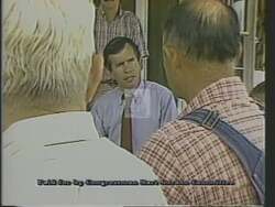 ["The 1988 TV ad for Democratic candidate Bart Gordon showcased community members in Cannon County expressing deep gratitude for Gordon���������s impactful contributions. Scenes illustrated mutual appreciation and support, featuring thankful residents and highlighting Gordon as a \"trusted leader\" prominently involved in local problem-solving, enhancing the community's well-being."]