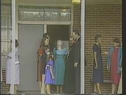 ["In the 1988 campaign ad, Democratic presidential candidate Jim Leventis emphasizes his Greek immigrant heritage and humble beginnings to connect with voters. Wearing a symbolic bandana throughout, he passionately articulates his political aspirations, linking his background to his drive for a better America, aiming to resonate deeply with the electorate's diverse backgrounds."]