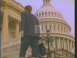 ["In a powerful 1988 campaign ad, Democratic presidential candidate Tim Johnson is showcased championing farm aid legislation. The ad highlights his leadership and dedication through various scenes of him fervently advocating for family farmers and drought relief in Congress. His commitment to agricultural issues is emphasized against a backdrop of sunlit South Dakota fields, reinforcing his deep connection to the farming community and their challenges."]