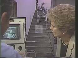 ["In her 1988 campaign ad, Democratic candidate Marilyn Lloyd emphasizes Chattanooga's development and growth. The ad showcases multiple views of the city's evolving skyline, bridges, and river port, underscoring significant infrastructure achievements. Lloyd speaks passionately about her future plans and commitment to further enhancing economic development and prosperity in East Tennessee."]