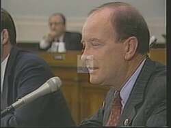 ["In the 1988 campaign ad, Democratic candidate Owen Bradford Pickett is shown actively engaged in various strategic and policy-making discussions, emphasizing his effective representation for Virginia's 2nd District. The scenes portray him as a focused leader in congressional and military meetings, underlining his influence on national security and regional policies."]