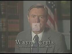 ["In Wayne Kreitz's 1988 political ad, he passionately criticizes his opponent, Bill Emerson, for prioritizing military funding over education and job training. Kreitz speaks directly to voters from various settings, including a classroom, consistently emphasizing his commitment to improving educational policies and job training if elected, positioning himself as the pro-education candidate."]