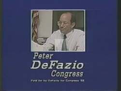 ["The 1988 political TV ad from Democrat Peter Anthony DeFazio portrays his opponent, Jim Howard, as indecisive and inconsistent. Through a compilation of scenes showing Howard at a podium juxtaposed with conflicting quotes, headlines, and overlaying text, the ad criticizes him for his unreliable stance on key political issues, emphasizing his unreliability and untrustworthiness as a congressman."]