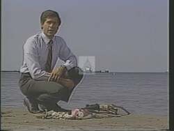 ["In the 1988 ad campaign, Democratic candidate Dennis E. Eckart passionately discusses the dangers and economic impacts of illegal hazardous waste dumping. Featuring scenes of Eckart speaking intensely into the camera with Lake Erie as a backdrop, he emphasizes the need for strict environmental legislation to protect public health and revitalize local economies affected by pollution, particularly around Lake Erie���������s beaches."]
