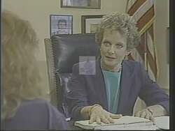 ["In her 1988 presidential campaign ad, Democratic candidate Marilyn Lloyd focused on her advocacy for scientific advancements at Oak Ridge National Laboratory. The scenes depicted her addressing Congress and engaging with scientists, emphasizing her leadership and dedication to progress and innovation in East Tennessee. Banners like \"Progress for East Tennessee\" reinforced her commitment."]