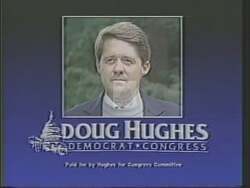 ["In the 1988 campaign ad for Doug Hughes, the Democratic Party candidate, key scenes emphasize the inconsistency of his opponent, Tom Coleman. The ad strategically portrays Coleman as a flip-flopper on worker rights and senior programs, highlighting his contradictory stances as motivated by the upcoming election. The goal is to showcase Hughes as the more reliable candidate."]