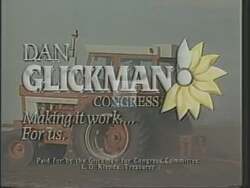 ["In his 1988 campaign ad, Congressman Dan Glickman targets the misuse of farm subsidies. The ad portrays wealthy investors, symbolically shown as a crown prince, trading their luxurious limousines for modest tractors or simpler vehicles. This shift represents Glickman's efforts to end subsidy abuse and redirect support to genuine farmers, emphasizing legislative reforms and savings. The recurring image of the dismayed prince underscores the focus on fairer farm payment policies."]