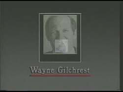 ["In a 1988 political TV ad for Democratic candidate Roy Dyson, his opponent Wayne Gilchrist is portrayed as inconsistent and indecisive. The ad repeatedly highlights Gilchrist's varying stances on critical issues such as trade, military force, and gun control, using visuals of flip-flops, scales, and question marks to emphasize his lack of reliability and clear policy positions."]